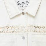 Sea NY STASIA DENIM JACKET, Cream