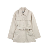 Sea NY ADELE SPORTSWEAR BELTED JACKET, Oat