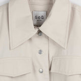 Sea NY ADELE SPORTSWEAR BELTED JACKET, Oat