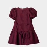 Sea NY FAYETTA EMBOSSED S/S MINI DRESS, Burgundy
