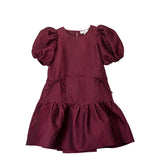 Sea NY FAYETTA EMBOSSED S/S MINI DRESS, Burgundy