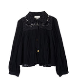 Sea NY DAPHNE LACE L/S TOP, Black