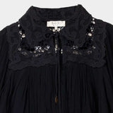Sea NY DAPHNE LACE L/S TOP, Black