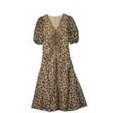 Sea NY CLAUDE PRINT PUFF SLEEVE DRESS, Cream