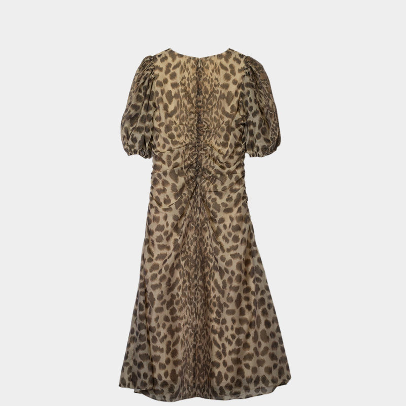 Sea NY CLAUDE PRINT PUFF SLEEVE DRESS, Cream