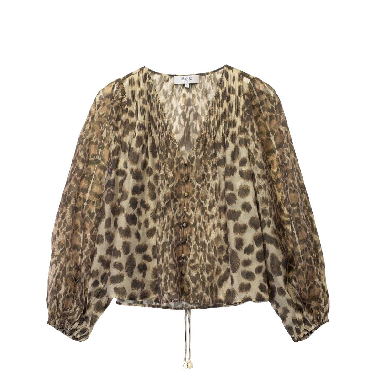 Sea NY CLAUDE PRINT L/S TOP, Cream