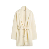 SHAWL-LAPEL ROBE, Ecru