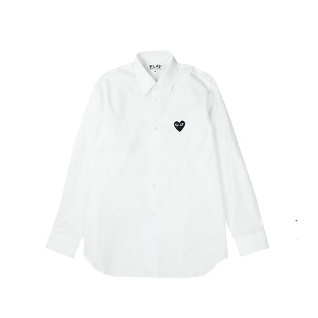 Comme des Garçons PLAY SHIRT BLACK HEART, White - Image 1