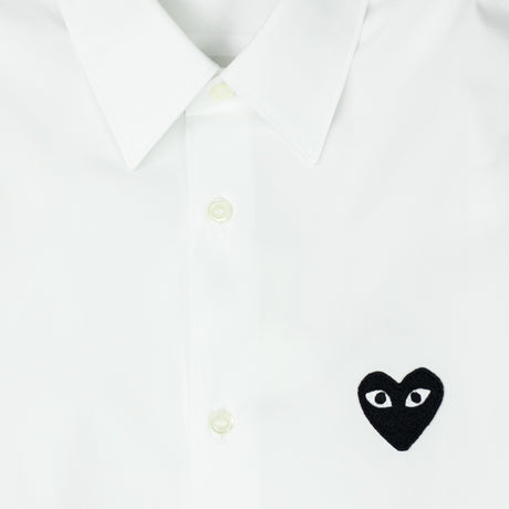 Comme des Garçons PLAY SHIRT BLACK HEART, White - Image 2