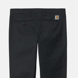 Carhartt WIP SID PANT LAMAR, Black Rinsed