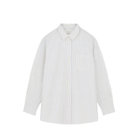White striped shirt on a white background