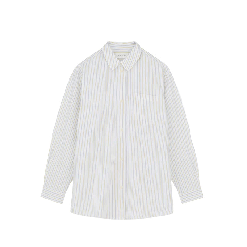 White striped shirt on a white background