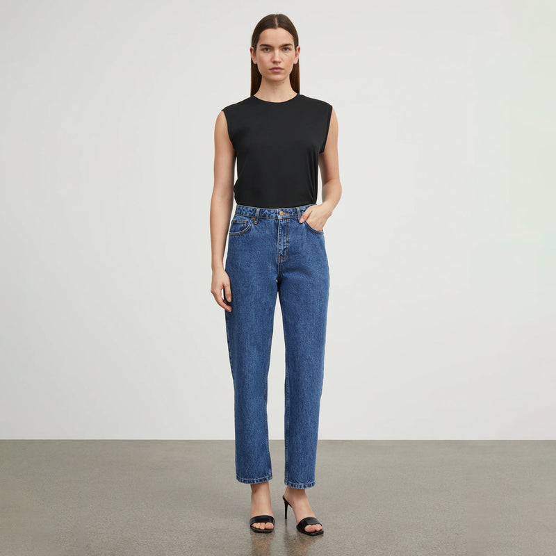 Skall Studio ALLISON CROPPED JEANS, Mid Blue