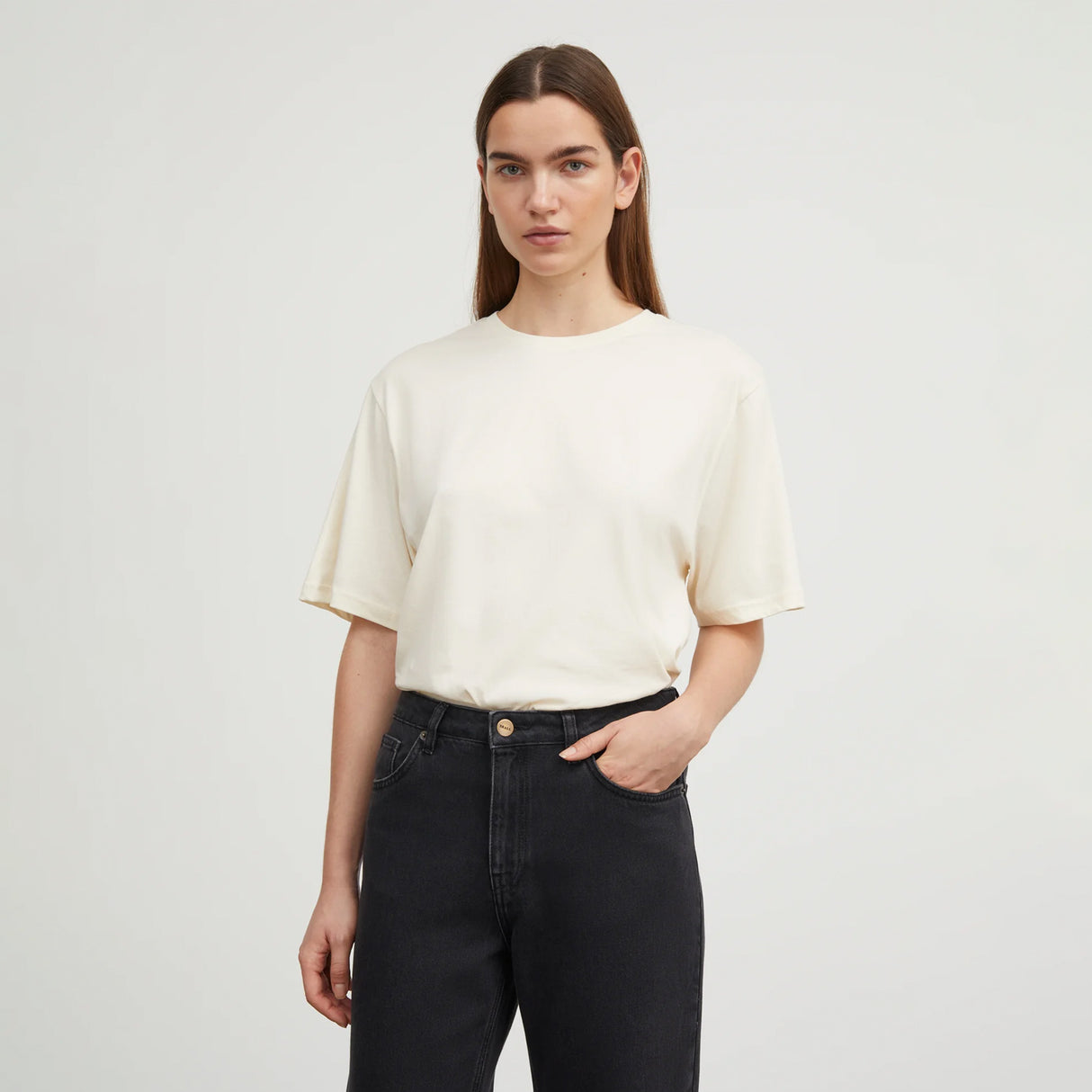 Skall Studio ANDY OVERSIZE TEE, Light Cream