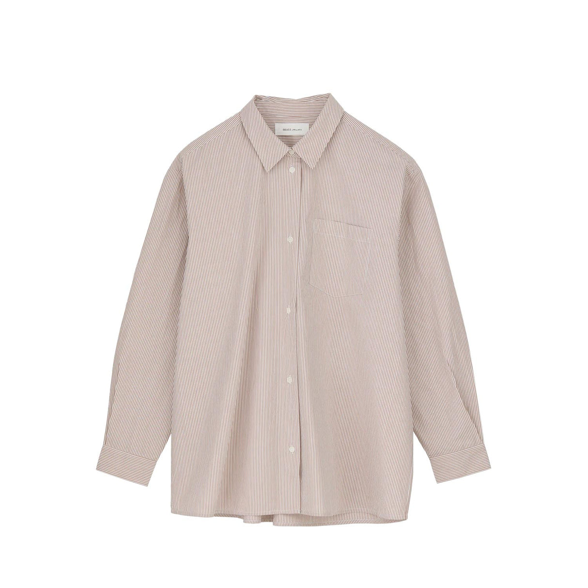 Skall Studio EDGAR SHIRT, Warm Beige/White Stripe