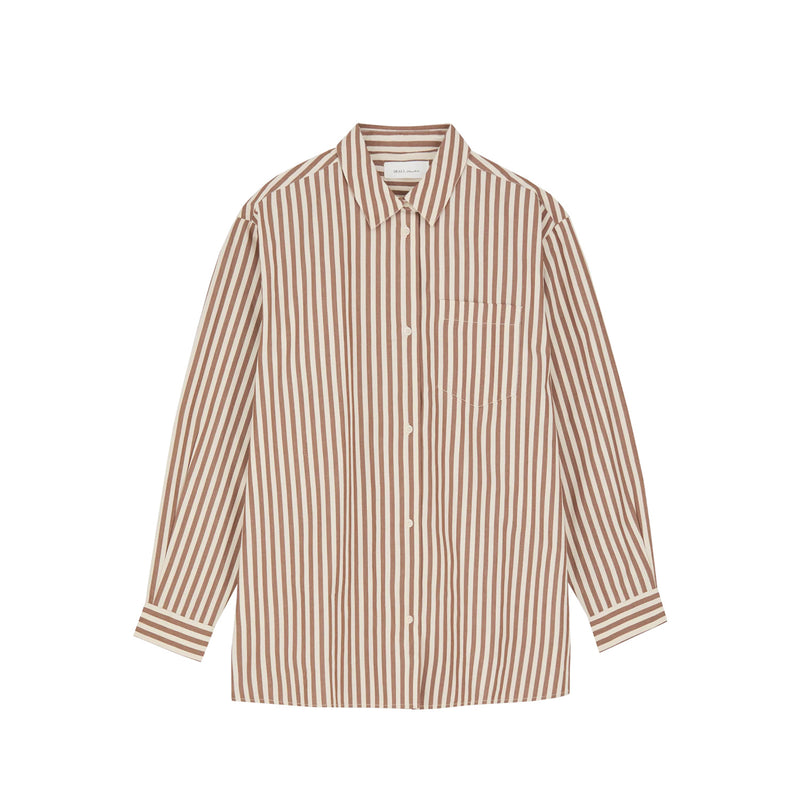 Skall Studio EDGAR SHIRT, Brown/Ecru