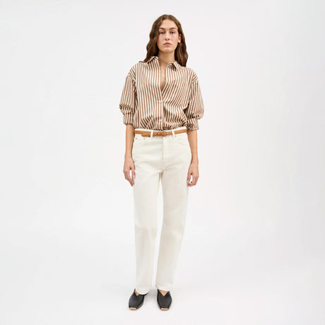 Skall Studio EDGAR SHIRT, Brown/Ecru