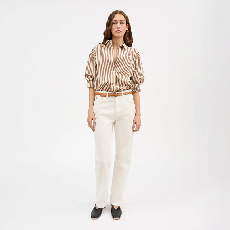 Skall Studio EDGAR SHIRT, Brown/Ecru