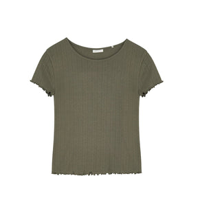 Green t-shirt on a white background