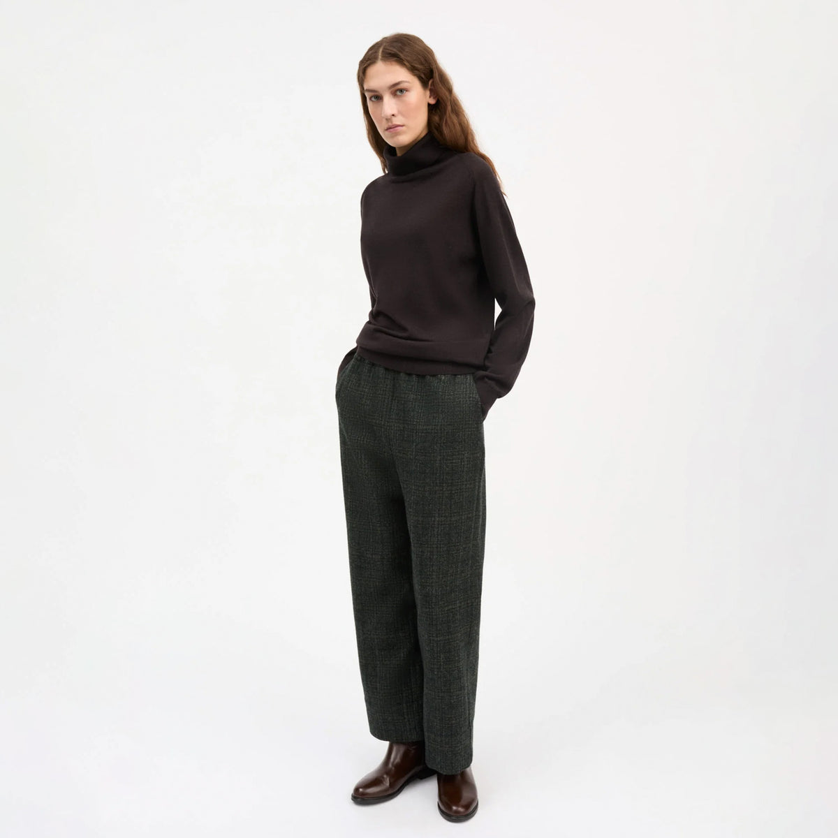 Skall Studio JASMINE PANTS, Green Check