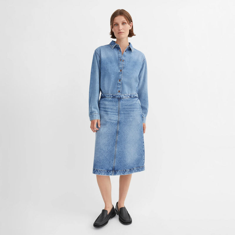 Skall Studio MILLINGTON SHIRT, Worn Mid Blue