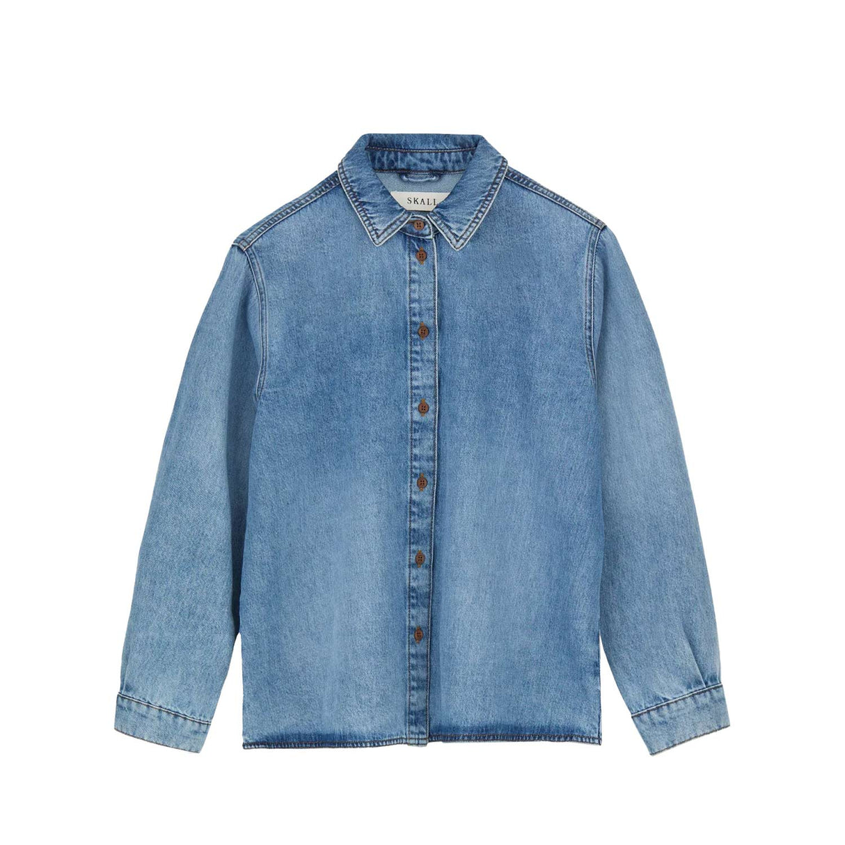 Skall Studio MILLINGTON SHIRT, Worn Mid Blue