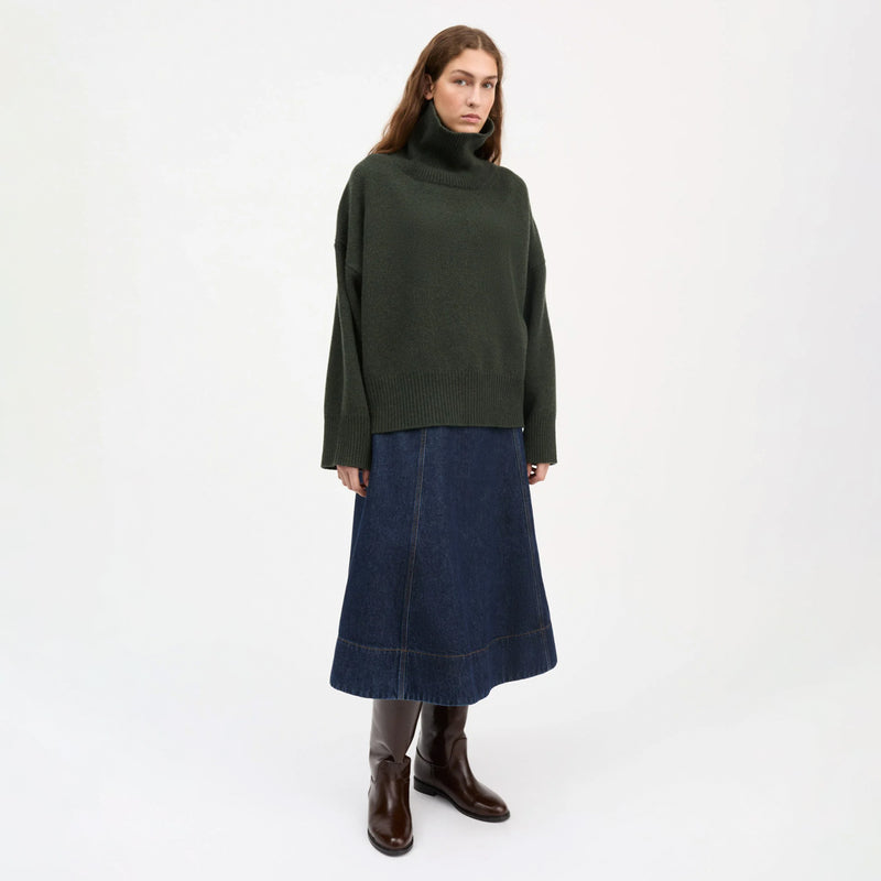 Skall Studio SILENE T-NECK, Dark Green