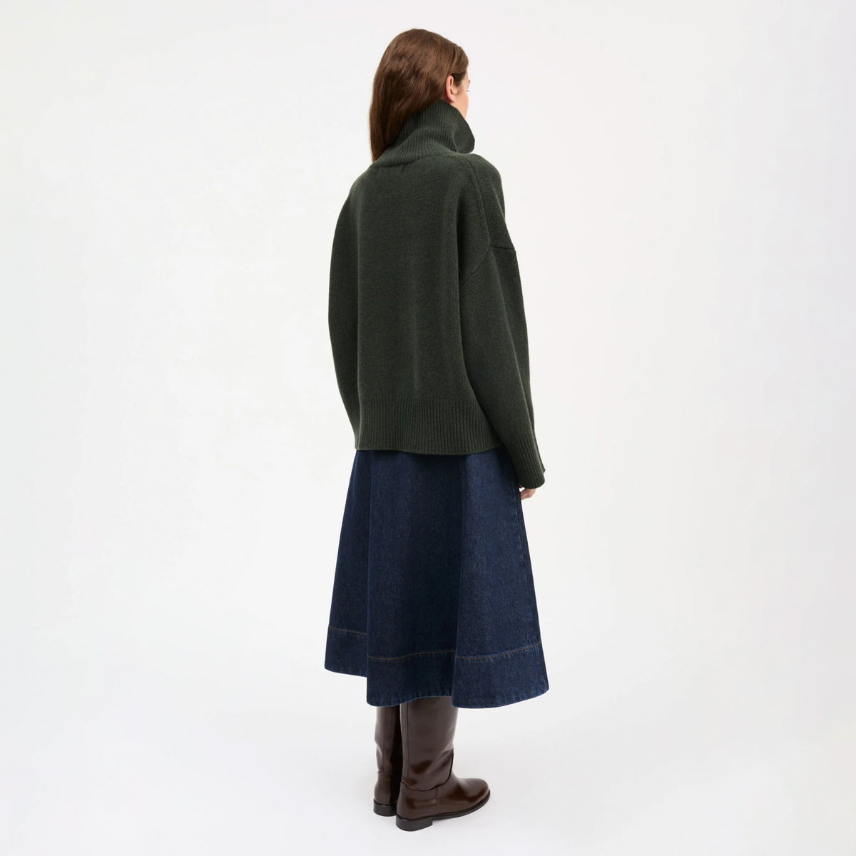 Skall Studio SILENE T-NECK, Dark Green