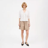 Skall Studio VETIVER SHORTS, Brown/Ecru
