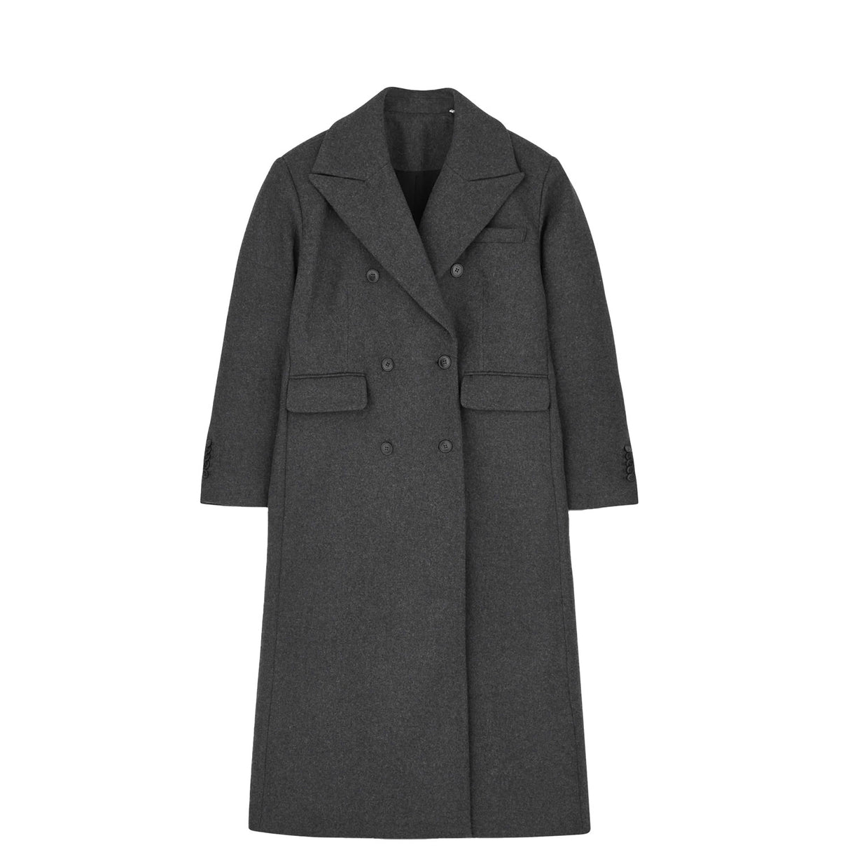 Skall Studio DAVID COAT DARK, Grey Melange