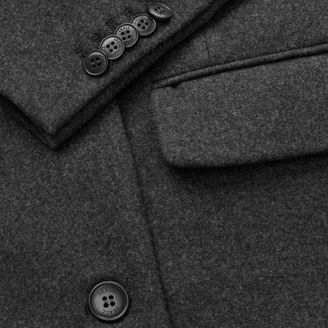 Skall Studio DAVID COAT DARK, Grey Melange
