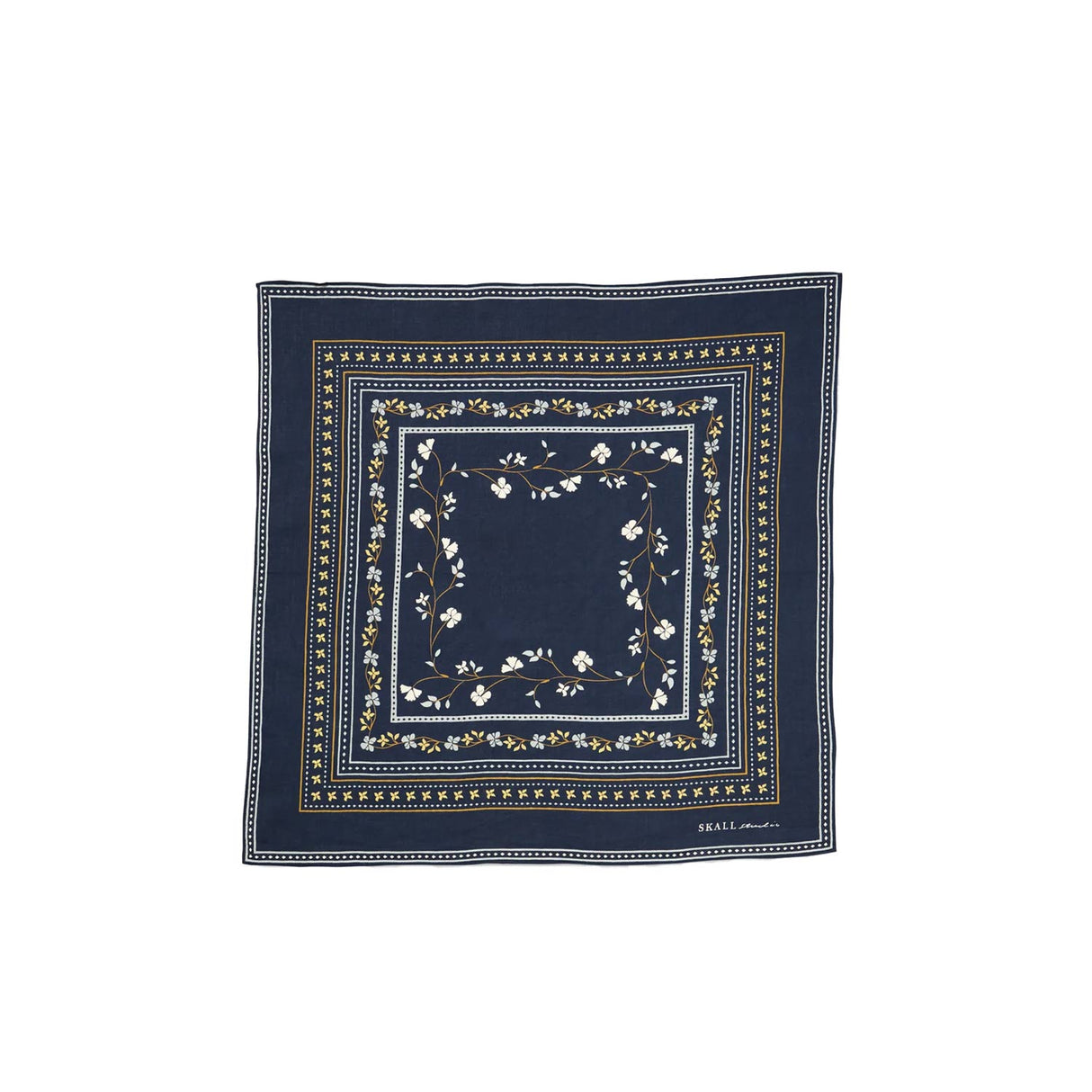 Skall Studio FLORAL SCARF, Navy