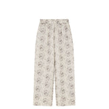 Floral patterned pants on a white background