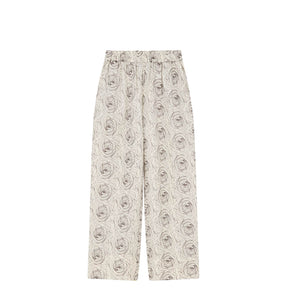 Floral patterned pants on a white background