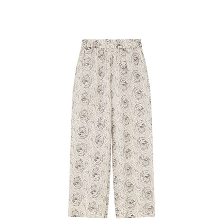 Floral patterned pants on a white background