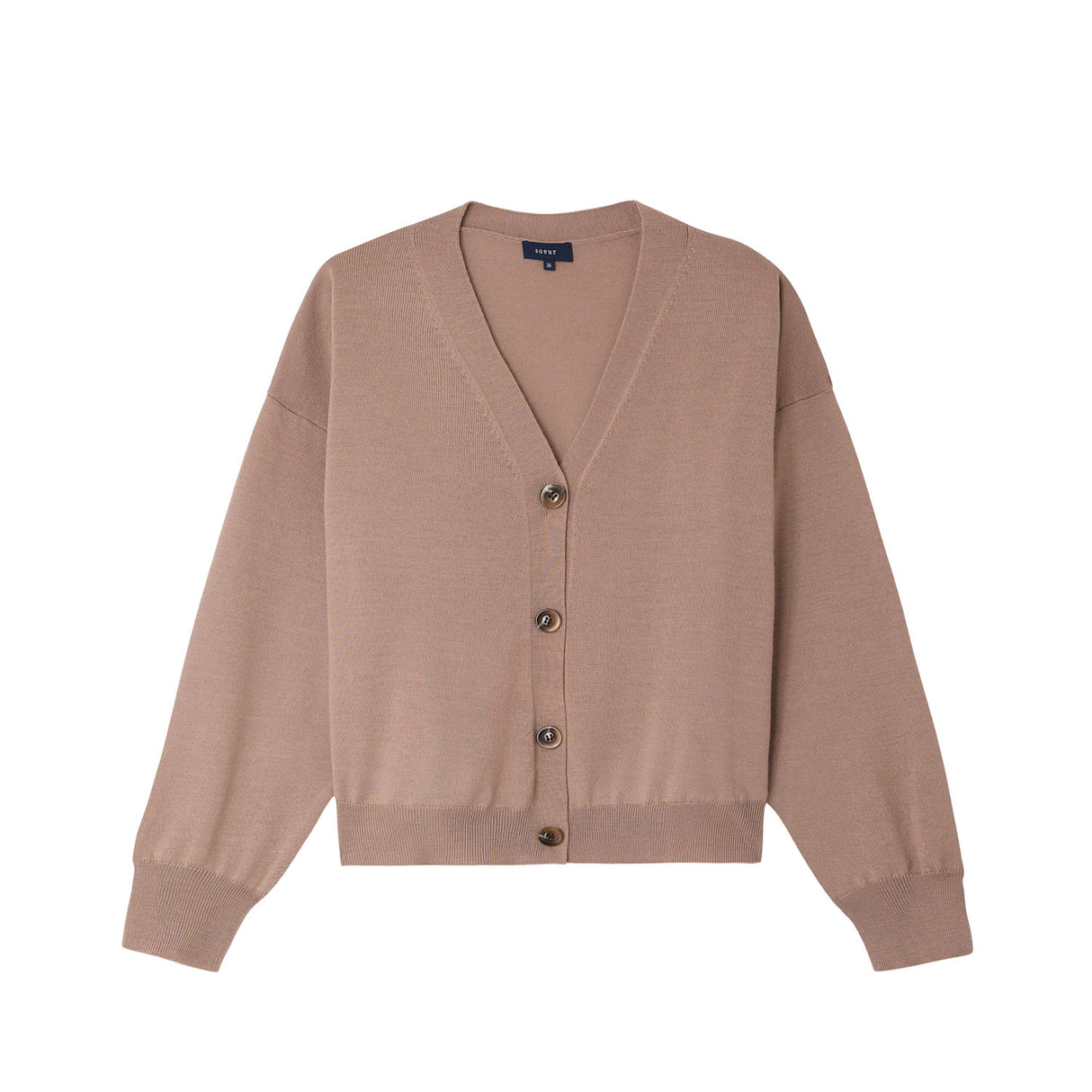 Rose cardigan on a white background