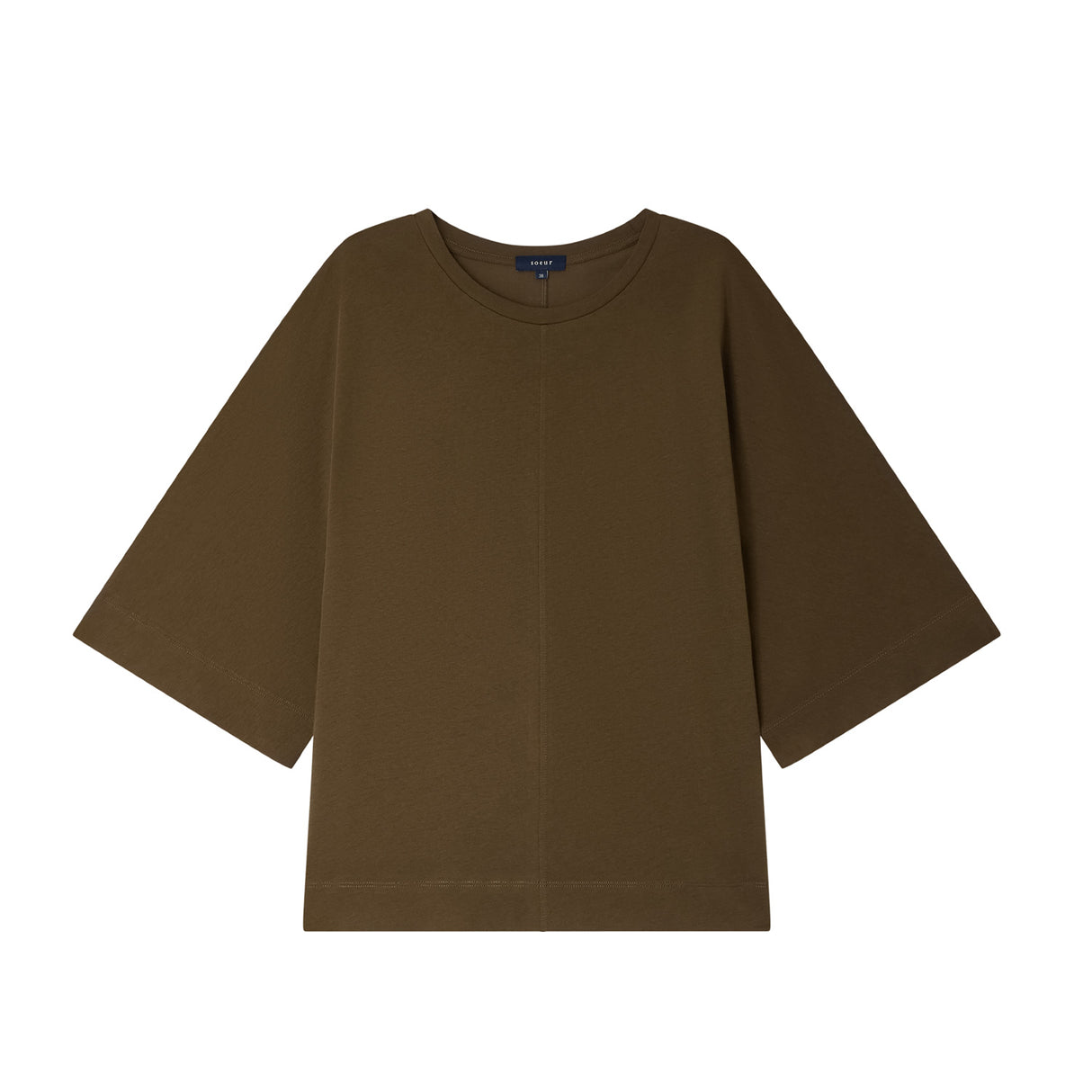 Green t-shirt on a white background