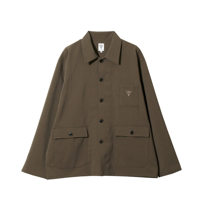 South2 West8 HUNTING SHIRT, Brown