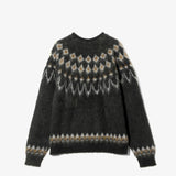 South2 West8 MOHAIR CREW NECK SWEATER, Black