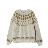 South2 West8 MOHAIR CREW NECK SWEATER, Ice Grey