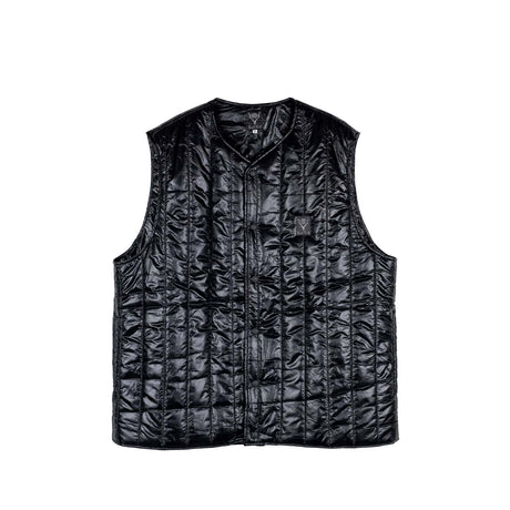 South2 West8 QUILTED CREW NECK VEST, Black - Image 1