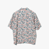 South2 West8 S/S OPEN COLLAR SHIRT, Blue