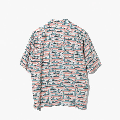 South2 West8 S/S OPEN COLLAR SHIRT, Blue