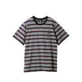 South2 West8 S/S ROUND POCKET TEE, Stripe Black