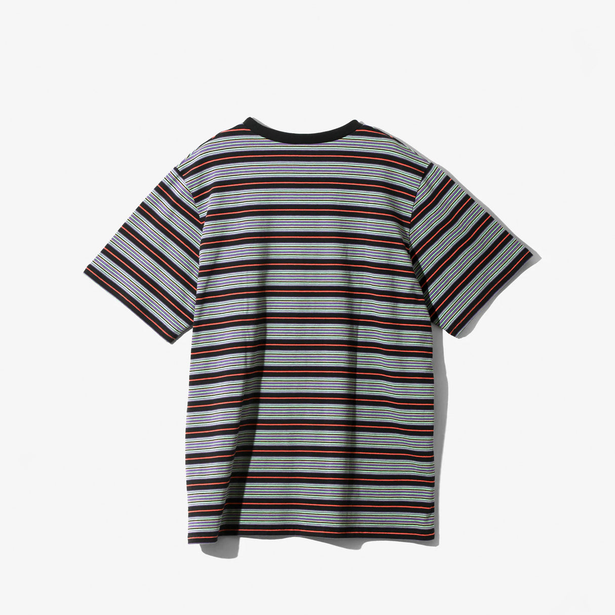 South2 West8 S/S ROUND POCKET TEE, Stripe Black