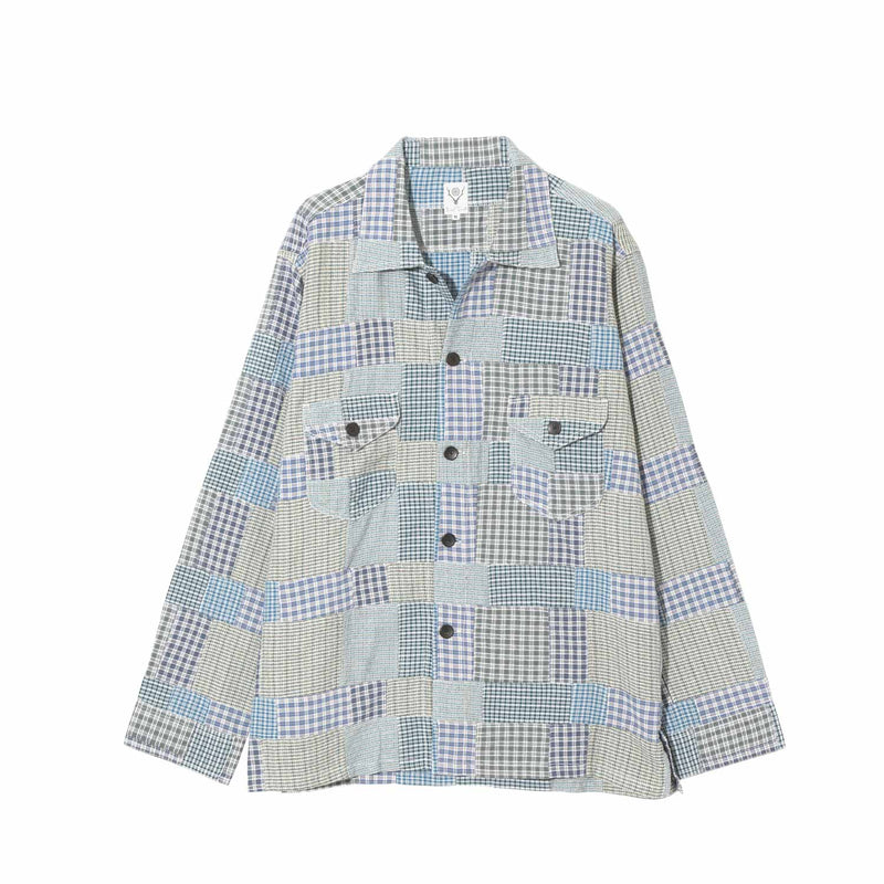 South2 West8 SMOKEY SHIRT, Navy