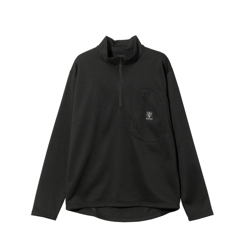 South2 West8 ZIP POCKET PULLOVER SHIRT, Black