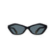 Linda Farrow X Jacquemus BAMBINO SUNGLASSES, Black/Yellow Gold/Grey