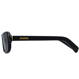 Linda Farrow X Jacquemus CAPRI SUNGLASSES, Black/Yellow Gold/Grey