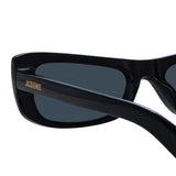 Linda Farrow X Jacquemus CAPRI SUNGLASSES, Black/Yellow Gold/Grey